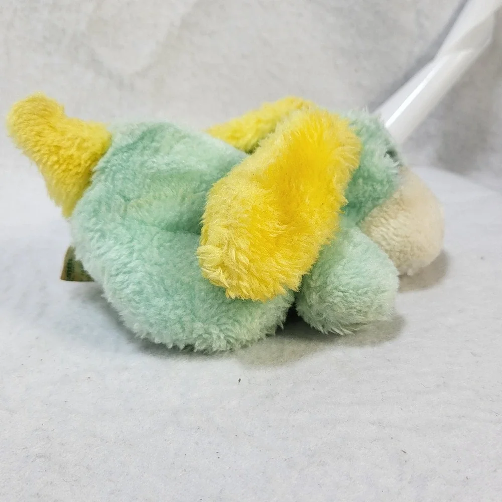 Vintage Commonwealth Toy Pastel Green Yellow Puppy Dog Plush Stuffed Animal 6